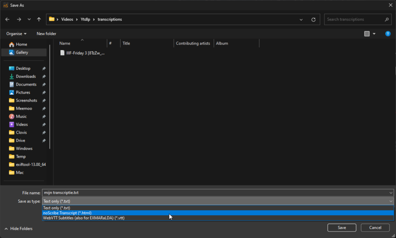 Mogelijkheden als bestandsformaat